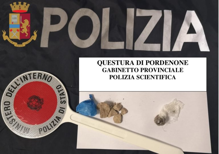 Polizia, arrestate due persone per possesso droga