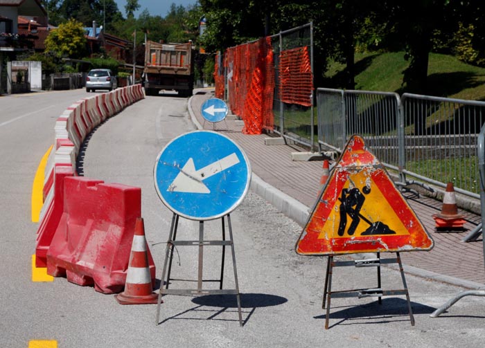 La pista ciclo-pedonale che porta all’università