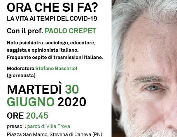 “Ora che si fa?”. Conferenza il 30 con Paolo Crepet