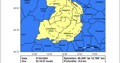 Terremoto tra il 4.2 e il 4.7 in provincia di Pordenone